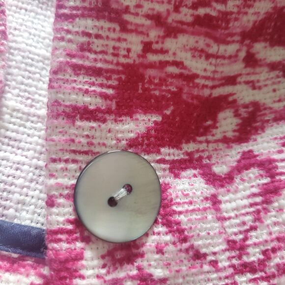 NEW Coldwater Creek Size 8 Petite Textured Pink Floral Button Jacket - Picture 6 of 12